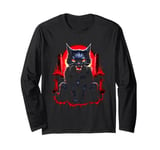 Black Cat Devil Demon Long Sleeve T-Shirt