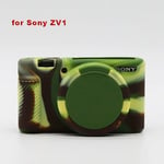 Étui souple pour appareil photo pour Sony jas100 III IV V VI jas100 VII ZV1 ZV-E10 caoutchouc housse de protection sac peau caméra protecteur cadre - Type Sony ZV1 Camo