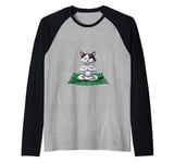 Namastay Sober Cute Cat Yoga T Shirt Men Women Raglan Baseball Tee