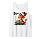 Sippin’ Fire Cute Dragon Tea Lover Tank Top