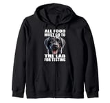 Happy Labrador Retriever Funny Lab Food Black Lab Mom Dad Zip Hoodie