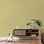 A.S. Création Retro 70's Oval Wallpaper Green/Cream/White Retro Chic 395341 8.50m x 0.53m Paste The Wall