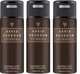 David Beckham Intimately Beckham Deodorant Anti-Perspirant Body Spray for Men, 150 ml 3 Pack