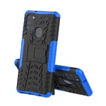 Case for Samsung Galaxy A21s Rugged Amour Phone Cover Stand Blue