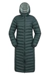 Mountain Warehouse Florence Womens Winter Long Padded Jacket - Water Resistant Rain Coat, Lightweight Ladies Jacket, Warm, 30C Heat Rating - for Outdoors, Walking Dark Khaki Women's Size 16