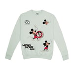 Disney Womens/Ladies 100 Years Mickey Mouse Drum Crew Neck Sweatshirt - XL