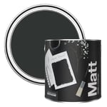 Rust-Oleum Colours Matt Emulsion Wall and Ceiling Paint - Natural Charcoal (Black) 2.5L