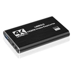 Carte d'acquisition vidéo 4K USB 3.0 2.0 1080P 60fps,plaque d'enregistrement pour Streaming en direct,entrée micro,boucle de sortie Audio TV - Type Black USB 3.0 4K