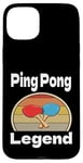 Coque pour iPhone 15 Plus Funny Ping Pong Legend Lover Game Winner Retro Humour