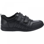 Hush Puppies Josh Junior | Black | Boy's Rip-Tape School Shoes