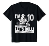 Youth 10th Birthday Birthday Boy Motocross 10 Year Old T-Shirt