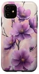 Coque pour iPhone 11 Fleur De Cerisier Japonais Fleur Pourpre