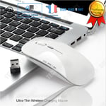 Souris sans Fil Optique Ultra Fin pour Apple Macbook PC Micro USB Trois Boutons Silencieux ordinateur Fréquence transmission 2,4GHz