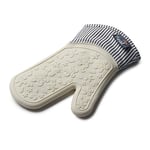 Zeal Silicone Heavy Duty Single Stripe Oven Mitt, Cotton, Cream, 29 x 18.5 x 2 cm V102C