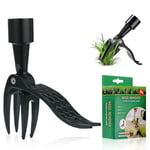 Allony Patio Weeder Tool, Detachable Stand Up Weeder Remover Tool Handle Weed Puller Root Removal Tool with 4 Claws & Foot Pedal for Garden Lawn Farmland-No Handle