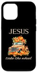 Coque pour iPhone 14 2024 Automne et Automne Jésus Take The Wheel Vintage Christian