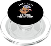 The Clam Before The Storm Funny Weather Puns PopSockets PopGrip for MagSafe