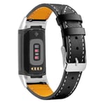 Läderarmband Fitbit Charge 5 svart