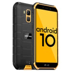 Rugged Phone Unlocked, Ulefone Armor X7 Pro Android 10 4G Dual SIM Phone, 4GB + 32GB, IP68/69K Waterproof Phone, 13MP + 5MP Camera, 4000mAh Battery, NFC, OTG, Face Unlock, Fingerprint Reader - Orange
