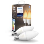 Philips Hue White Ambiance E14 Kron 2-pack