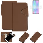 Protective cover for Huawei Honor 10 Lite flip case faux leather brown mobile ph