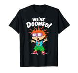 We're Doomed! White Text With Chucky T-Shirt