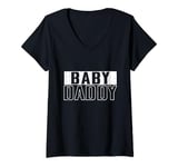 Womens Proud Baby Daddy Gift for Men, New Dad of a Boy or Girl V-Neck T-Shirt