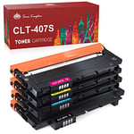 Toner Kingdom Compatible Cartouche d'encre pour Samsung CLT-K4072S CLP-320 CLP-320N CLP-320W CLP-320N CLP-325 CLP-325N CLP-325W CLX-3180 CLX-3180FN Imprimante (1 Noir,1 Cyan,1 Magenta,1 Jaune)