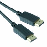 2m DisplayPort Plug to Plug Cable Lead Mac Laptop Monitor