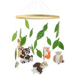 Mobile Bébé Carillon Bébé Mobile Feutre Animaux Mobile Musical Lit Bébé Mobile Berceau Bébé Jouet pour Fille Garçon Décoration de Chambre Bébé