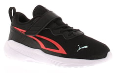 Puma Infant Boys Trainers All Day Active Lace Up black Textile - Size UK 7 Infant