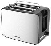 Westpoint Deluxe 2 Slice Toaster 730-870W (Stainless Steel & Black) (UK Plug)