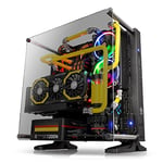 Thermaltake Core P3 ATX Tempered Glass Gaming Computer Case Chassis, Open Frame Panoramic Viewing, Glass Wall-Mount, Riser Cable Included, Black Edition, CA-1G4-00M1WN-06