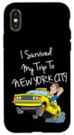 Coque pour iPhone X/XS I Survived My Trip To New York City Funny Sarcastic NYC Taxi