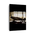 Impression sur Toile 70x100cm Tableaux Image Airplain Hangar vol historique