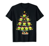 Tennis Sports Lover Xmas Lights Tennis Ball Christmas Tree T-Shirt