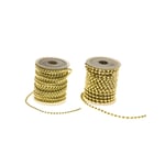 Hobby - Dekorkedja, Metallkedja Guld 2-pack - 2 m & 3 m