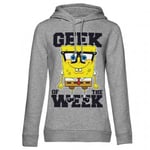 Hybris SpongeBob Squarepants - Geek Of The Week Girls Hoodie (Heather-Grey,L)