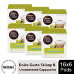 Nescafe Dolce Gusto Coffee Pods 6x Boxes / 96 Caps Skinny Cappuccino