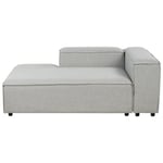 Chaise Longue Côté Droit En Tissu Gris Clair Ardal