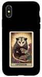 Coque pour iPhone X/XS Esthetic Cottagecore The Opossum Possum Jeu de cartes Tarot