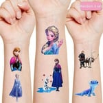 Disney Frozen Prinsessa Tatuointitarrat - Anna & Elsa Kuvioilla.