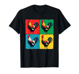 Colorful Funny Chicken Art, Crazy Chicken Rooster Family T-Shirt