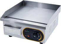 Commercial Electric Griddle,Countertop Flat Top Griddle Stainless 36x38cm 