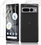 2+2 Pièces Protection Écran Pour Google Pixel 7 Pro, 2 Pièces Tpu Protection Écran Et 2 Pièces Caméra Arrière Protecteur, Hd Clair Sans Bulles Facile À Installer Protecteur D'écran