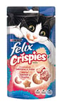 Felix Purina Crispies, Snack, Récompense pour Chat au Saumon et à la Truite, 8 sachets de 45 g