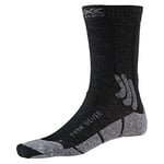 X-Socks Trek Chaussette Mixte Adulte, Noir (Opal Black/Dolomite Grey Mélange), L (Taille Fabricant : 42-44)