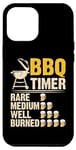 Coque pour iPhone 14 Pro Max BBQ Timer Rare Medium Well Burned Grilling