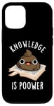 Coque pour iPhone 15 Knowledge Is Poo-wer Jeu de mots amusant