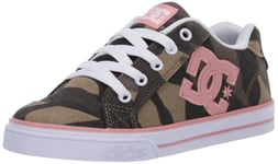 DC Girls' Chelsea TX SE Skate Shoe, Camo, 10.5M M US Big Kid